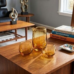 Vintage amber glassware
